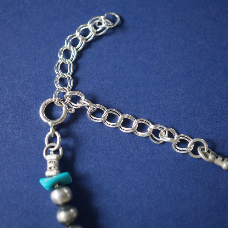 Silverブレスレット Sleeping Beauty 5mm 6.5inc. w/extender
