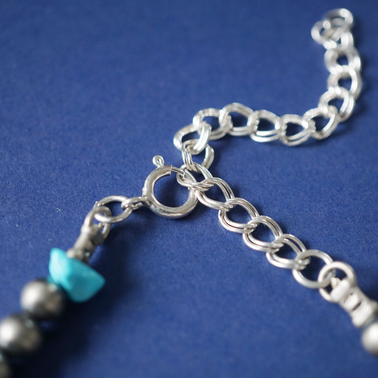 Silverブレスレット Sleeping Beauty 5mm 7.5inc. w/extender