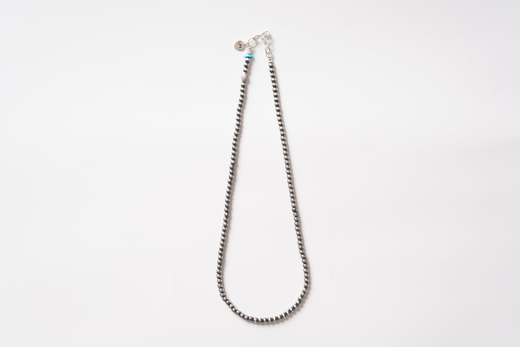 Diameter 4mm Total length 45cm LFC Silver chain &amp; Turquoise Sleeping Beauty Silver beads