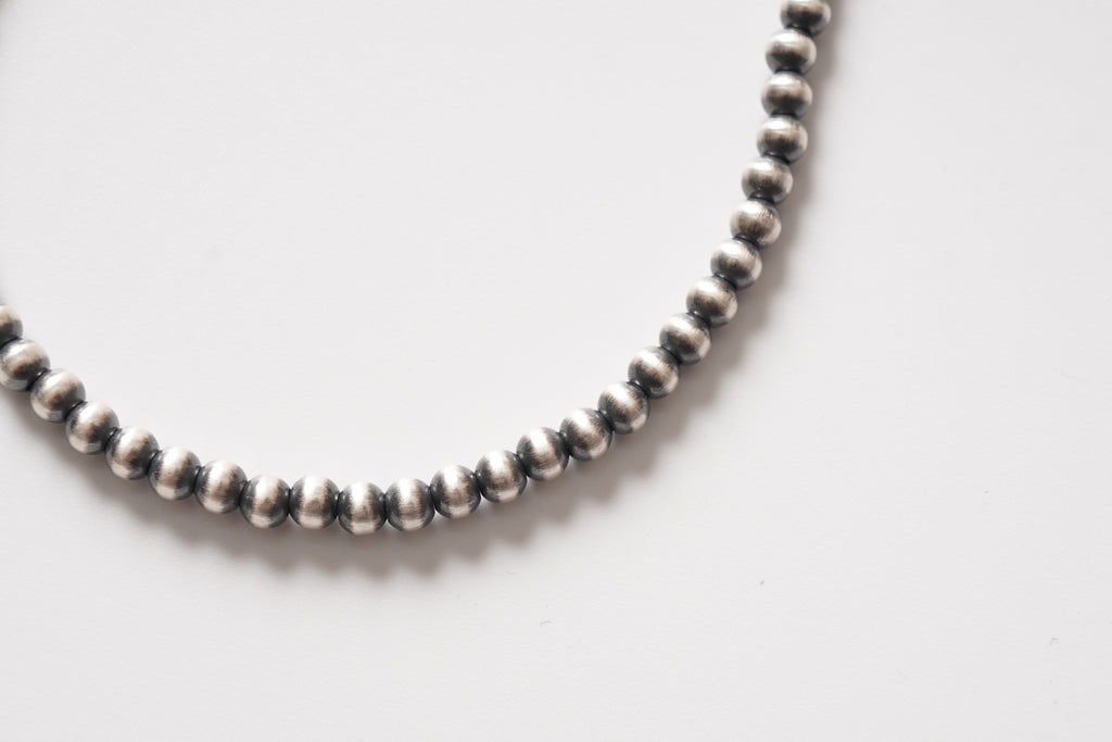 直径4mm全長50cm LFC Silver chain & ターコイズ　Sleeping Beauty シルバービーズ