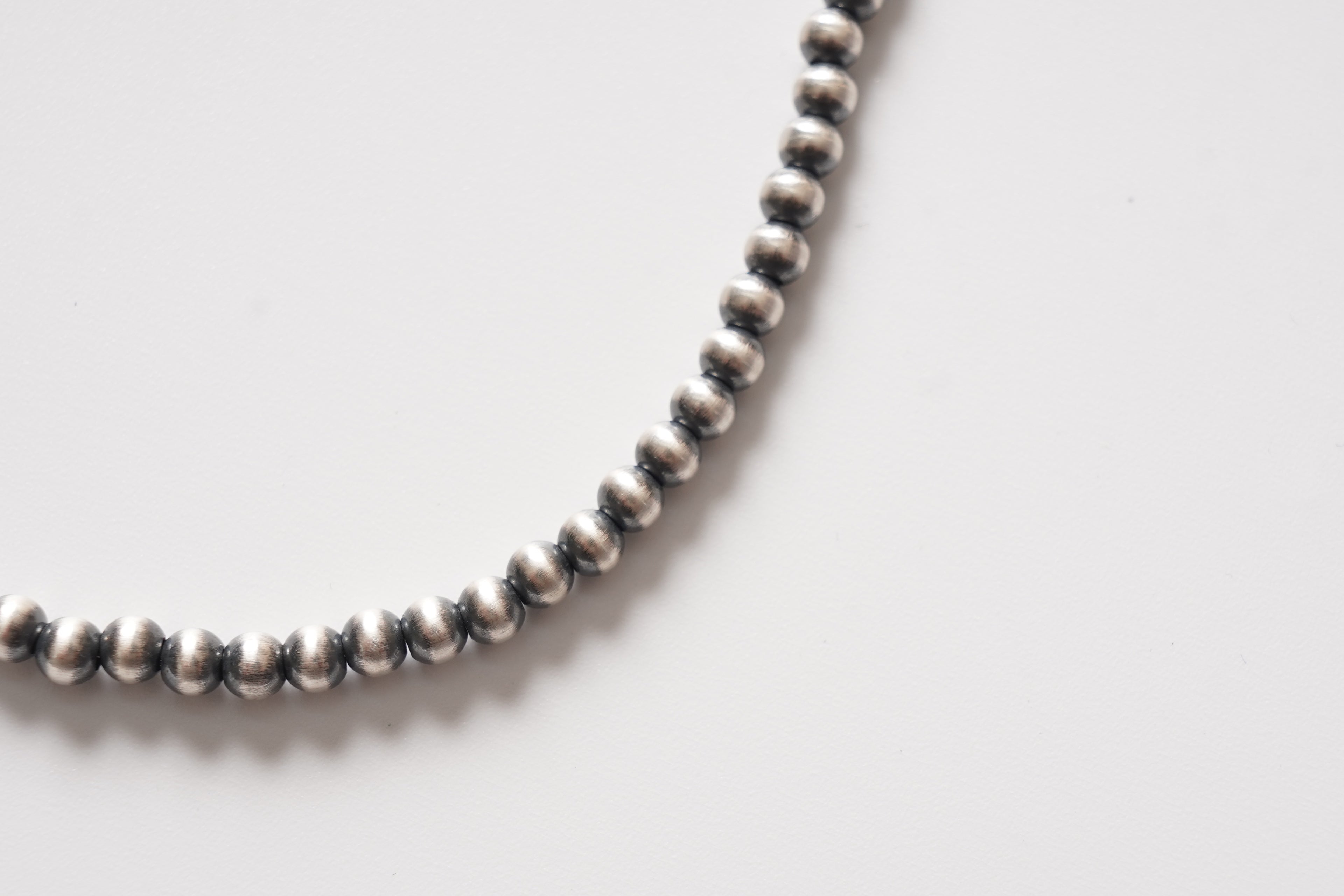 直径4mm全長55cm LFC Silver chain & ターコイズ　Sleeping Beauty シルバービーズ