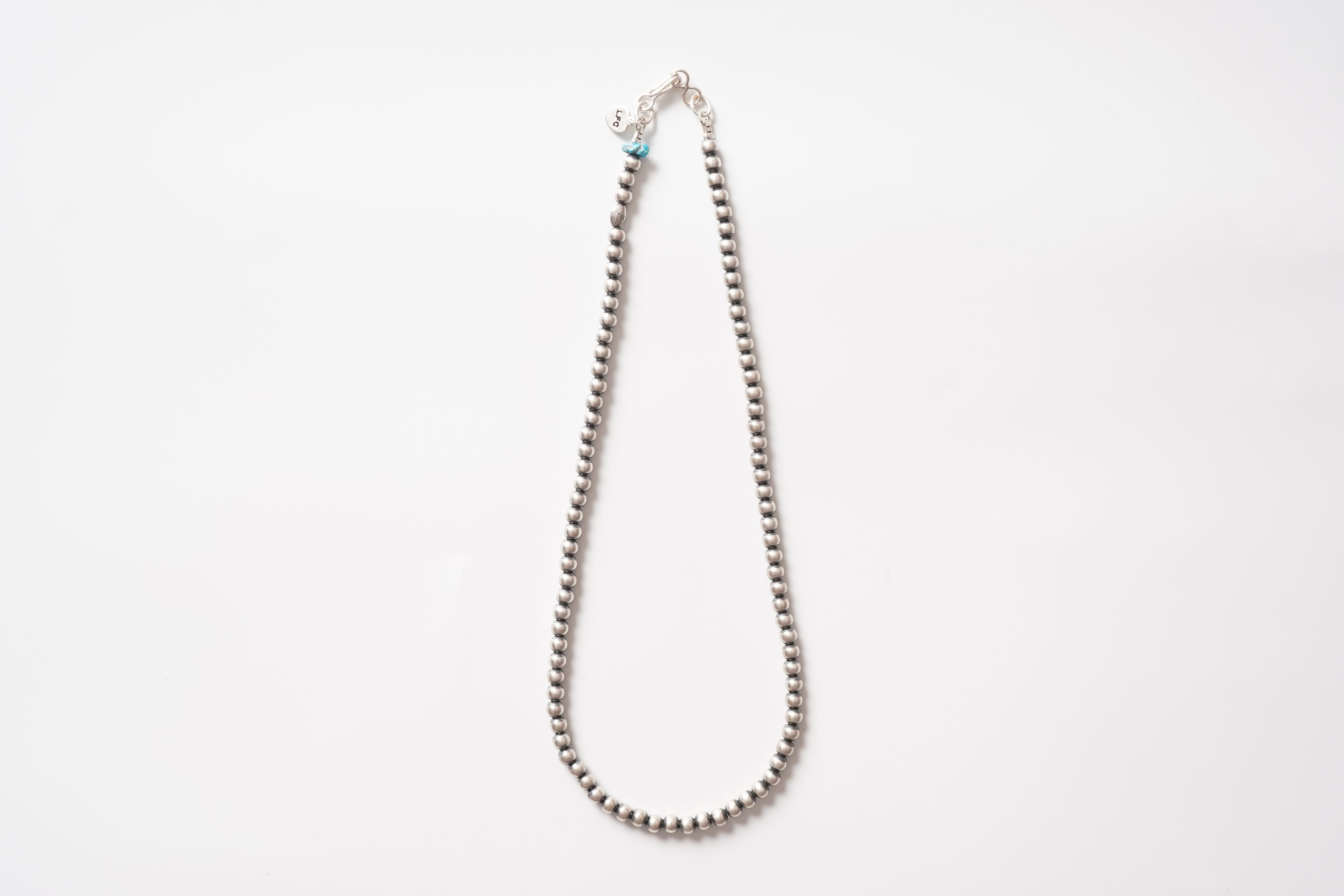 Diameter 5mm Total length 45cm LFC Silver chain &amp; Turquoise Sleeping Beauty Silver beads
