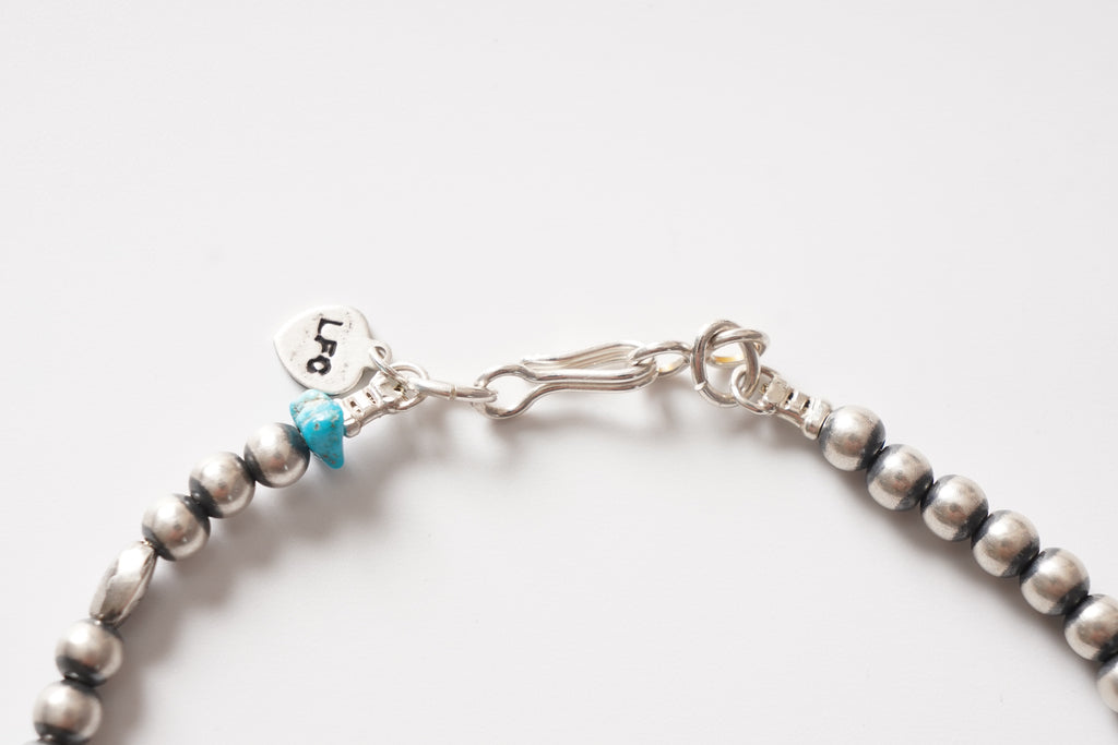 Diameter 5mm Total length 45cm LFC Silver chain &amp; Turquoise Sleeping Beauty Silver beads