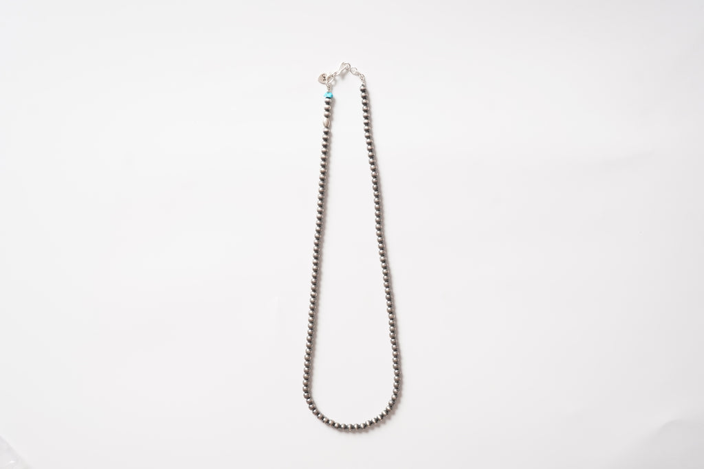 直径5mm全長55cm LFC Silver chain & ターコイズ　Sleeping Beauty シルバービーズ