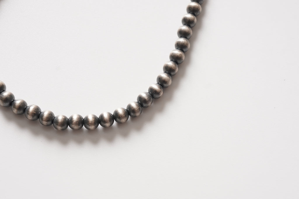 直径5mm全長55cm LFC Silver chain & ターコイズ　Sleeping Beauty シルバービーズ