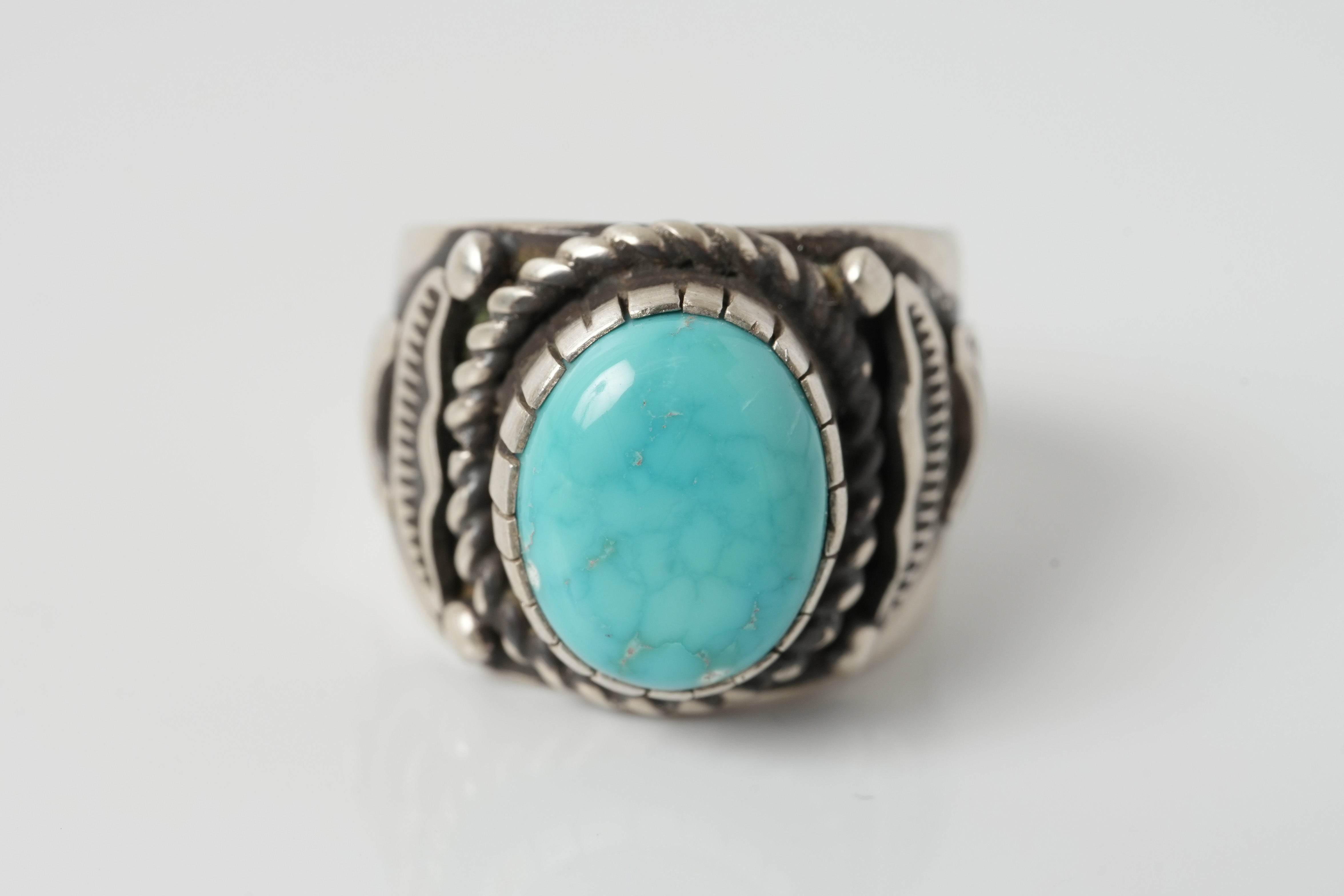 ラッキージョン ターコイズリング LJ STERLING Lucky John（ラッキー