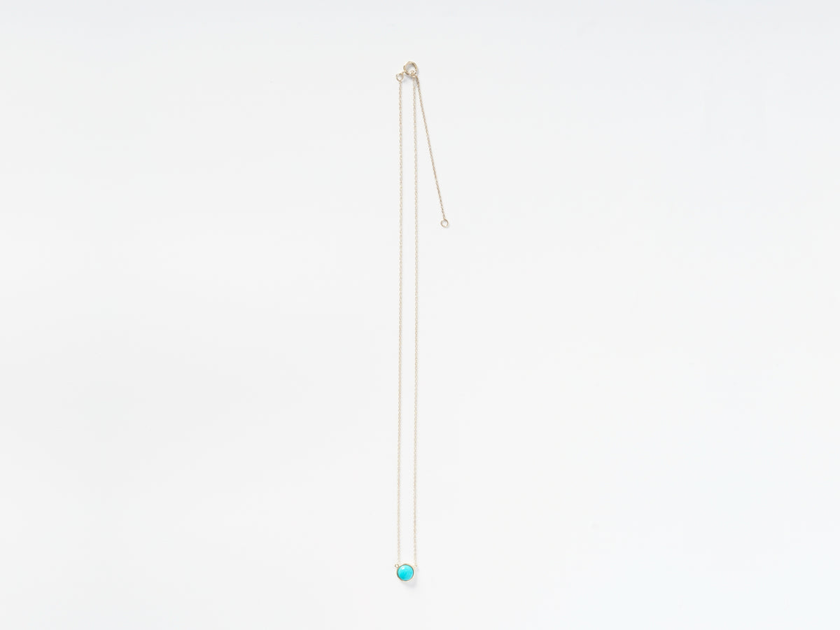 07 10kt Gold Necklace ARANCK Blue Gem