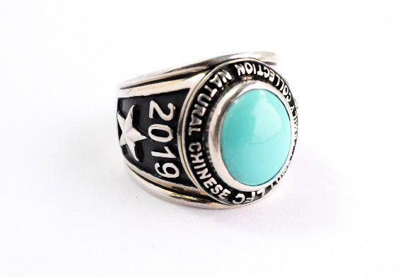 チャイニーズマウンテンで採掘された本物のターコイズを使用したリング
